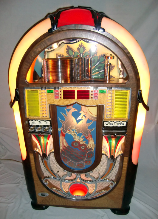 Betty Baker collected old jukeboxes like this beautiful Wurlitzer, toys, magic and movie posters, arcades and vending machines, home furnishings and more. Preston Evans Opportunities image.